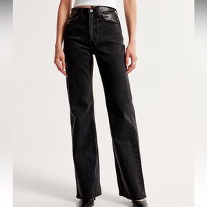 Abercrombie Mixed Fabric High Rise 90s Relaxed Jeans
